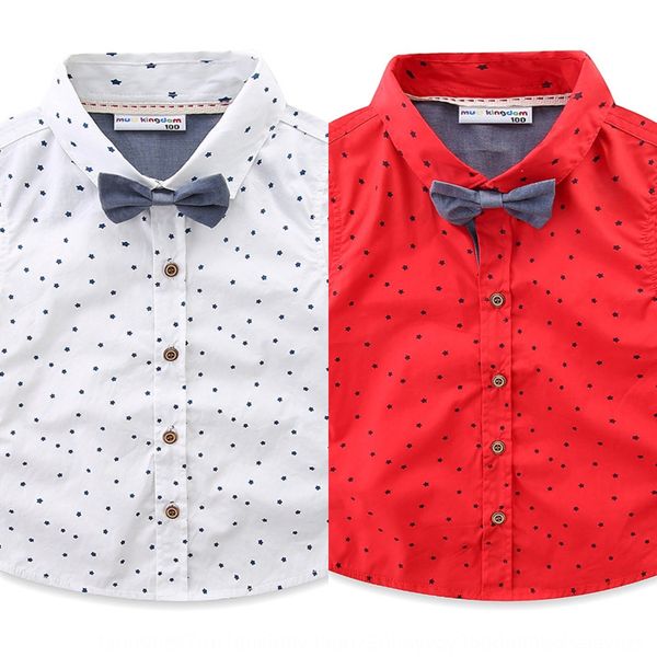 

baby bow tie boys' children's clothing shirt clothing children's star short sleeve shirt bow tie detachable, White;black