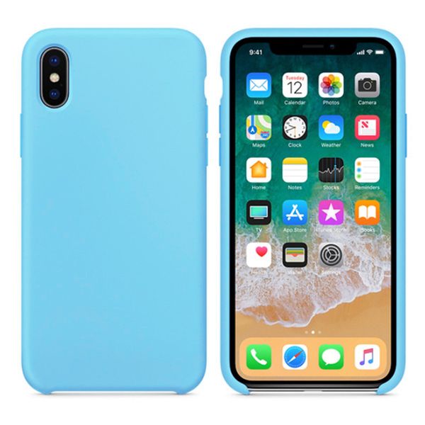 High Quality Original With LOGO Silicone Case For IPhone X XS XR 8 7 6