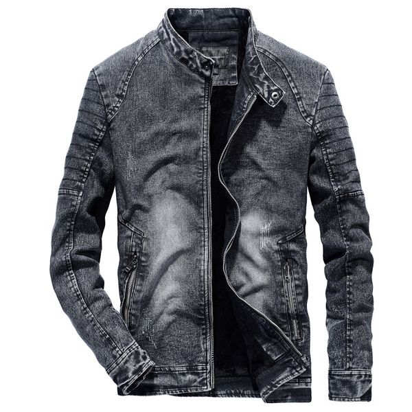 

2019 new denim jackets men slim fit solid color casual mens jeans coat 2019 fashion vintage clothes for men black blue sping, Black;brown