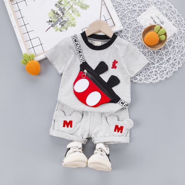 

new children's baby girls clothes summer short-sleeved suit cotton t shorts baby cartoon 2pcs suit korean clothing kids set, White