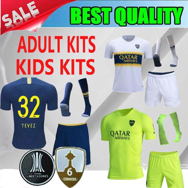 

18 19 boca junior third kit occer jer ey uniform kid kit thai quality occer jer ey tevez cardona 19 20 green football hirt