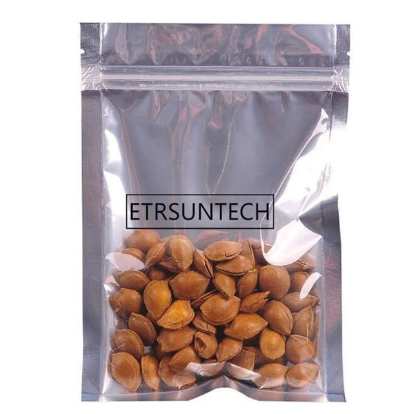 Big Clear Silver Metallic Food Storage Standing Bag Aluminum