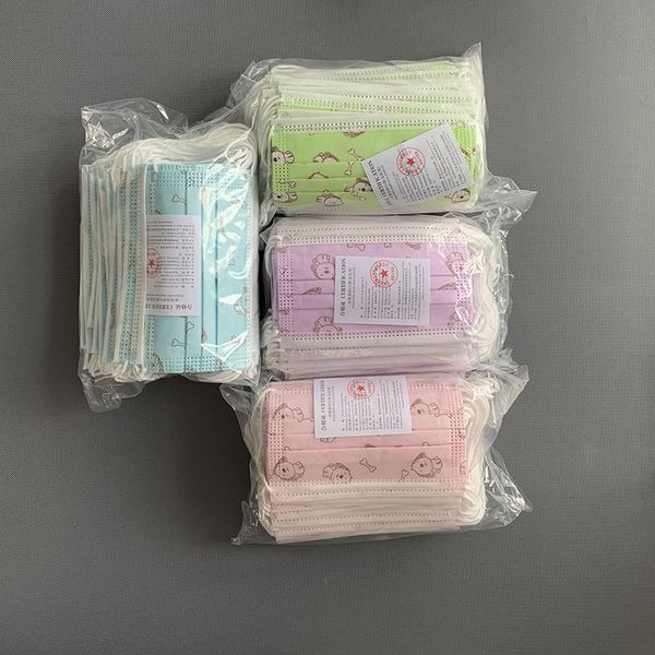 

disposable kids print masks girls anti mask non-woven boys cartoon kids respirator fa child ieqd for pollution breathable mouth f liix