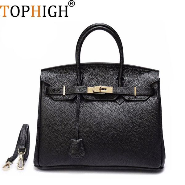 

классический натуральная кожа tophigh beachkins женские сумки навесной замок с серебряным оборудованием 25 / 30см корова кожа сумочка