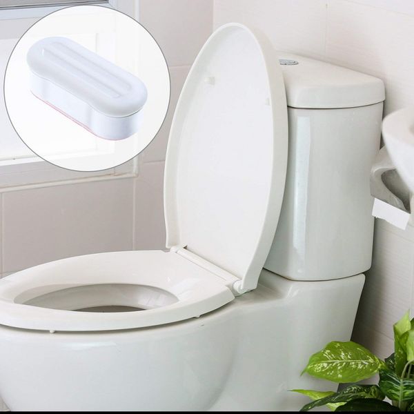

4 pieces toilet seat bumpers toilet seat cover lifter kit with strong adhesive avoid touching hygienic clean supplies