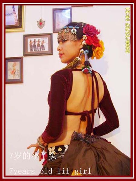 

velvet fat chance tribal choli belly dance long sleeve fa08-13, Black;red