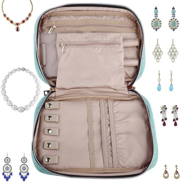 

travel jewelry organizer bag storage cases necklace earrings ring bracelet mini emergency kit bags storage bag
