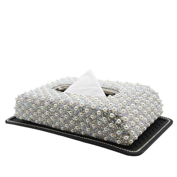 

crystal car tissue paper box rhinestone crystal diamond tissue box holder for car