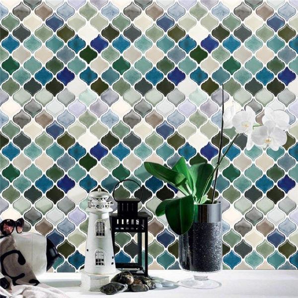 

3d waterproof mosaic tile wall sticker for the wall of the bathroom kitchen decorative tile diy self-adhesive tiles decals for h