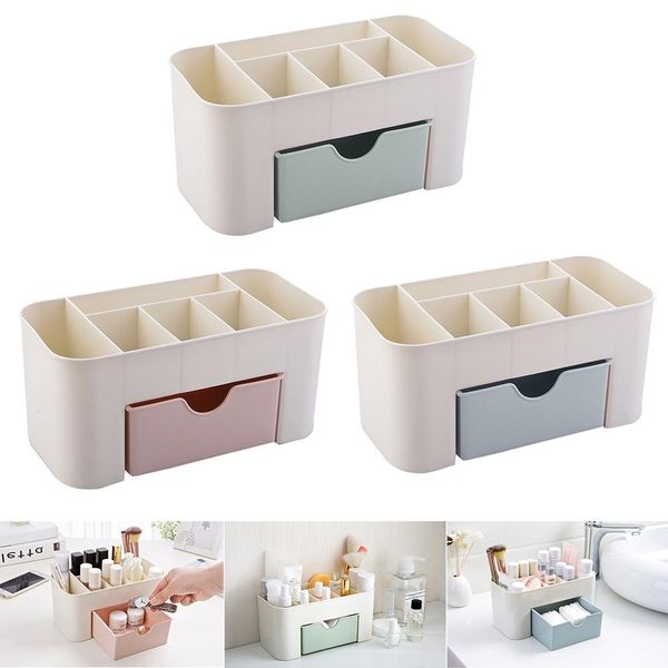 

plastic makeup box organizers high capacity jewelry cosmetic storage box with drawer acrylic lipstick holder sundries container