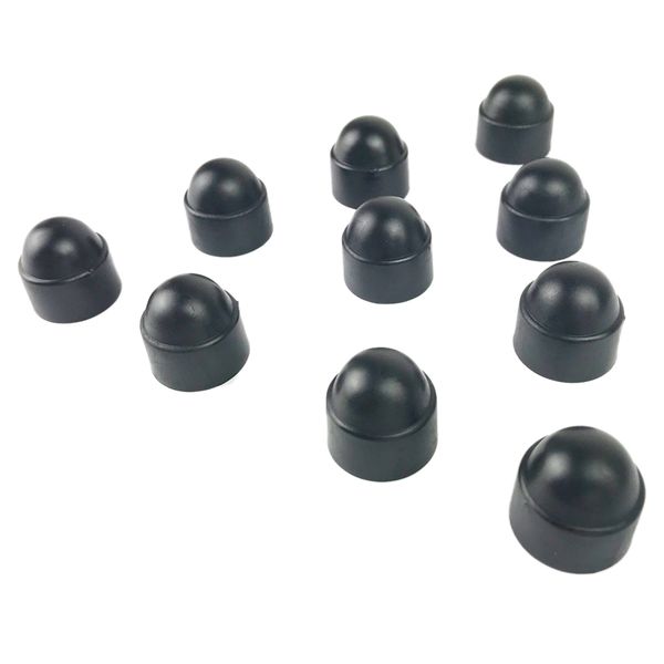 

10pcs hexagonal nut covers hexagonal screw cover decorative caps m6 m8 m10 m12 black