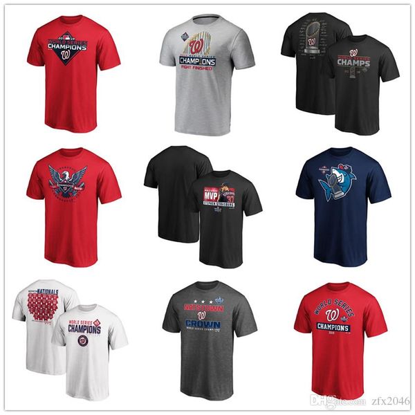 

washington branded nationals 2019 world series champions locker room space dye t-shirts men's baseball jerseys fans tees printed l, Black