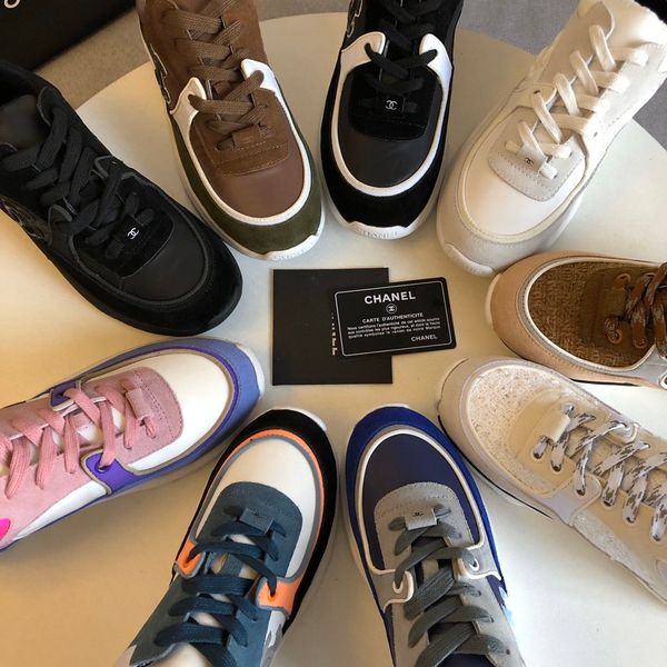 

2020 latest fashion couple shoes luxury leisure sports wild women's shoes travel basketball shoes cowhide silk05#, Black