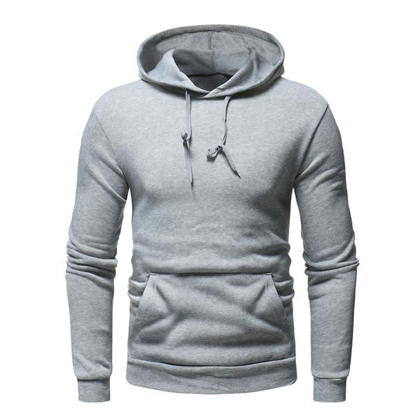 

2018 бренд мужской с длинным рукавом толстовка толстовка мужская тонкий сплошной цвет простой жгут мужская толстовка спортивная одежда 3xl 0, Black