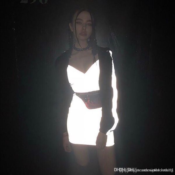 

3m reflective women bodycon dress summer evening club dressing fashion dresses, Black;gray