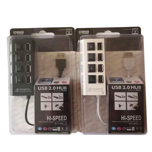 

4 порта usb 2.0 high speed ​​hub on / off sharing переключатель usb порт микро usb-концентратор для портативных пк