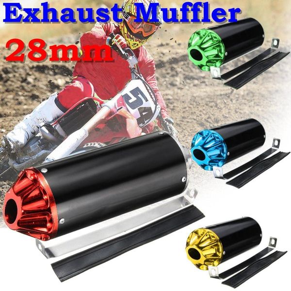 

28mm exhaust muffler with clamp forr crf50 ssr thumpstar 90cc 110cc 125cc dirt pit bike