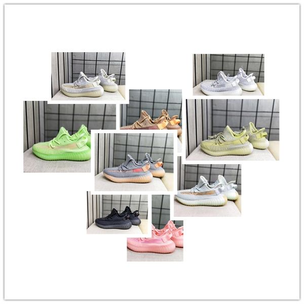 

2020 kanye west infant clay 350 toddler kids running shoes static chaussure de sport pour enfant boys girls casual trainers, Black