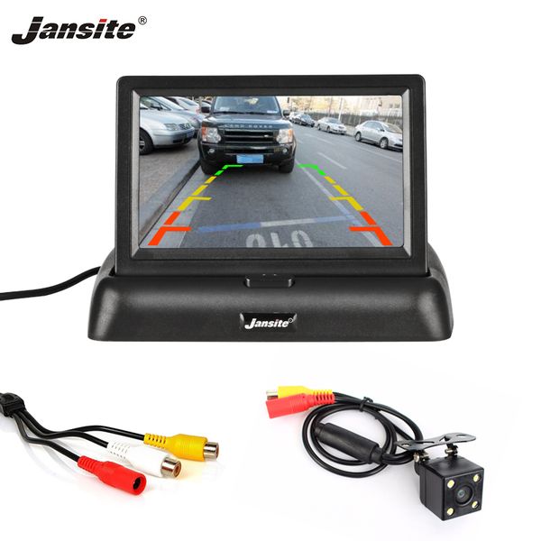 

jansite 4.3" car monitor tft lcd car rear view camera parking rearview system for backup camera support vcd dvd reverse image