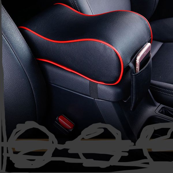 

new leather car center console armrest pad shape for 206 207 208 301 307 308 407 2008 3008 4008