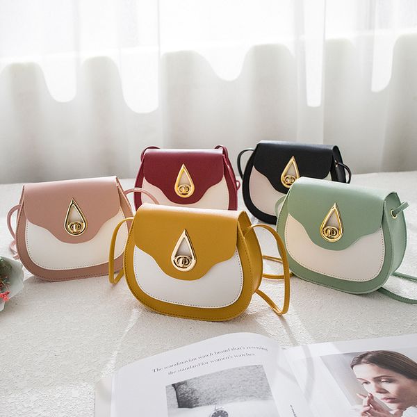 

плечи весна лето корейского стиль контрастного цвета saddle bag заблокировать женскую сумку все матч сладкой леди телефон # 15