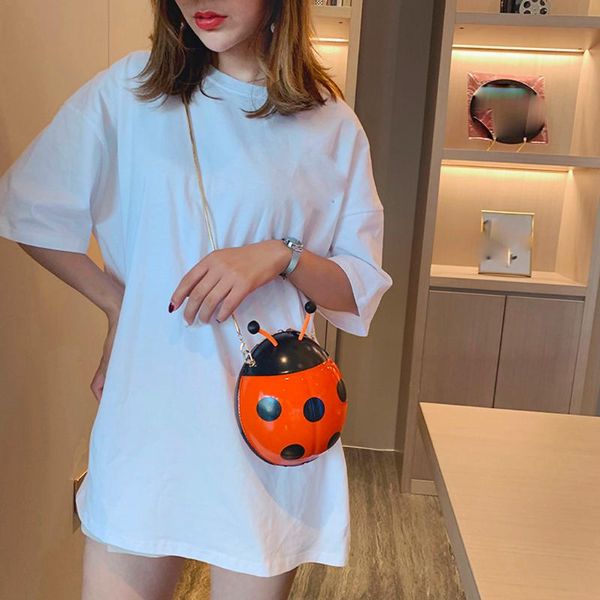 

women handbag bug shape cute chain crossbody bags for women lady chain messenger bag children girls cartoon small pack #z25