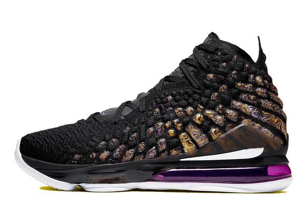 

2020 new lebrons 17 purple kids basketball shoes for sale with box 17 boys men women sneakers wholesale, Black