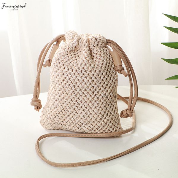 

women girl plain bohemian straw woven bag rattan wicker handbag beachcrossbody bags for women beach bag drawstring bags for women 2020