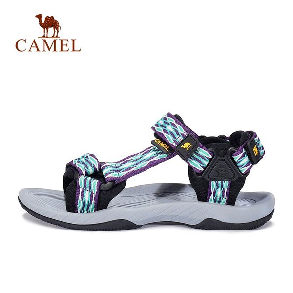 

camel trekking summer sandals outdoor beach casual men women anti-slip hiking fishing stability plaid