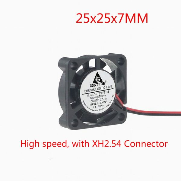 

dc12v 0.08a 25mm 25x25x7mm 13000rpm 2pin мини бесщеточный diy модель самолета вентилятор охлаждения