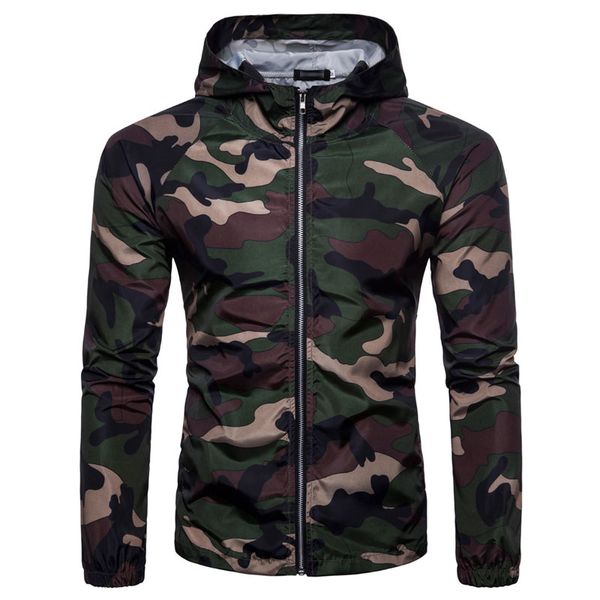 

camouflage jackets for men autumn casual hoodie thin tactical jacket waterproof windproof coat hooded camo army outwear, Black;brown