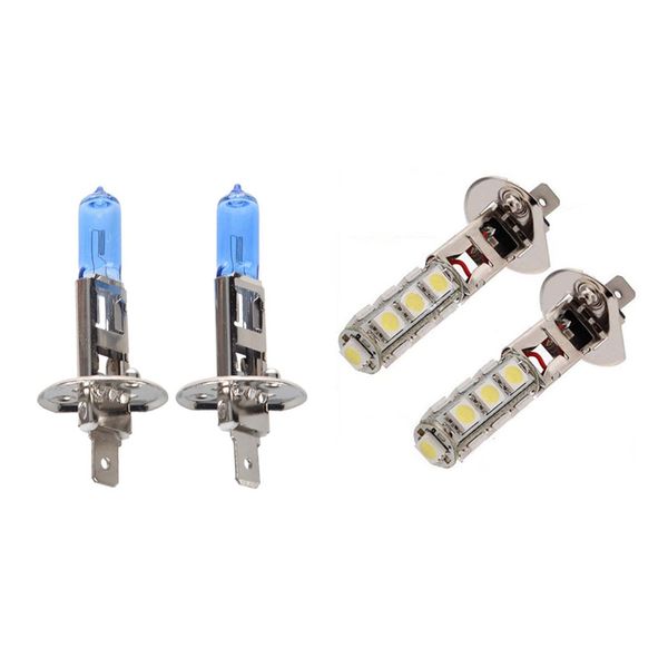 

2pcs car h1 13 led smd white headlight fog head light lamp bulbs dc 12v new & 2 x h1 xenon hid super white headlight bulbs