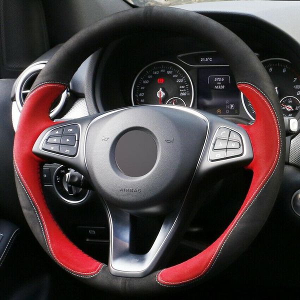 

diy hand-stitched car steering wheel cover for benz c180 c200 c260 c300 b200