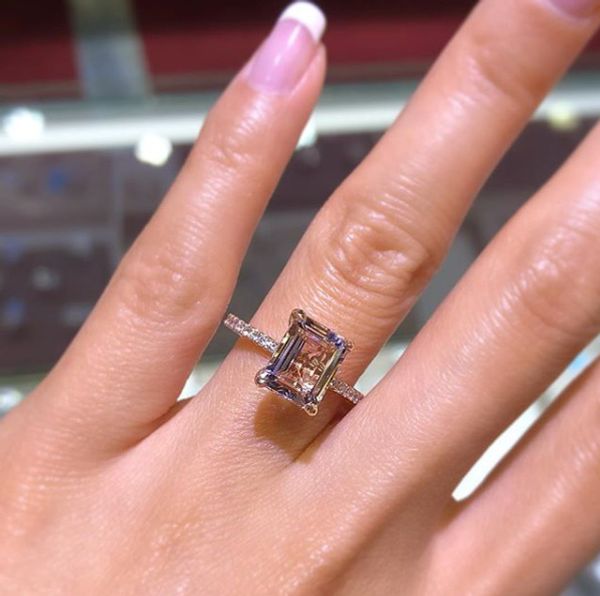 

birthday christmas gift wedding and engagement anniversaries ring fashion rings for womens jewellery promise rose gold ring, Slivery;golden