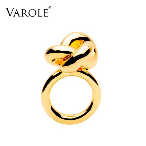 

2019 new varole fashion infinity knotting ring design gold color midi rings for women ring jewelry anel feminino, Golden;silver