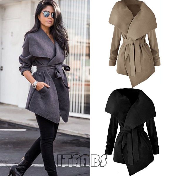 

clearance offer women ladies winter trench coat parka overcoat long jacket, Tan;black