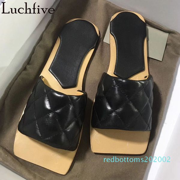 

diamond pattern women slippers open toe slides beach shoes runway flat shoes women black nude ladies r02