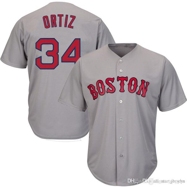 

stitched champions patch 34 david ortiz boston red baseball jersey sox 50 mookie betts jerseys grey cool base, Blue;black
