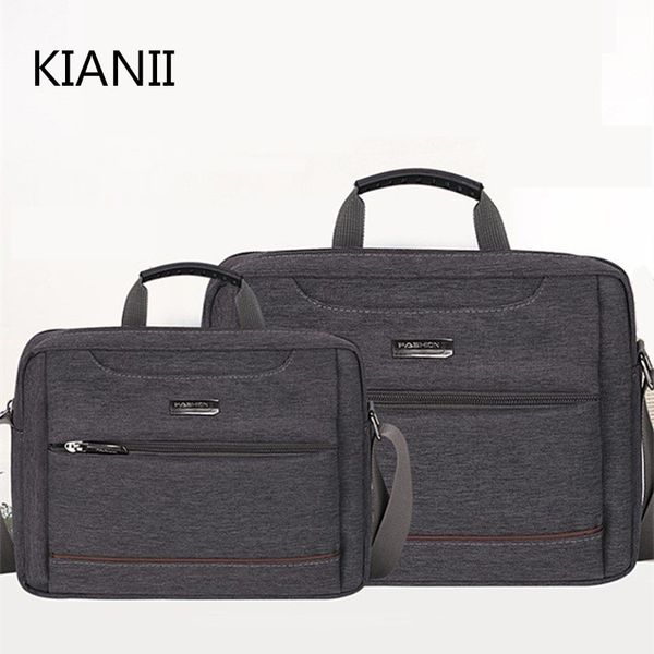 

men's large capacity zip shoulder crossbody bag waterproof oxford briefcase horizontal and vertical available in two sizes