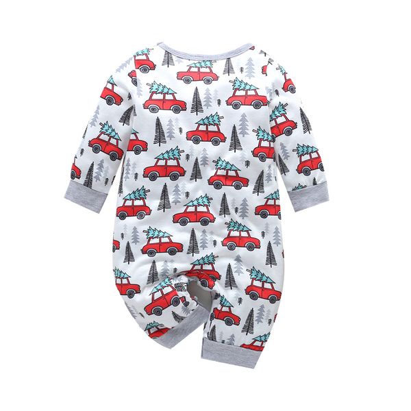

first christmas baby boy girl romper clothes deer car leaves print outfits leisure fashion child girl rompers gift, Blue
