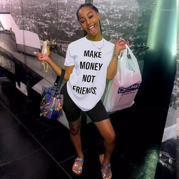 

sleeve letter print 2pcs tracksuits crew neck casual femal clothing pullover women designer suits summer slim short, Gray