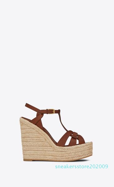

new wedge sandals for women criss cross high platform weave plaited summer sandal shoes s09, Black