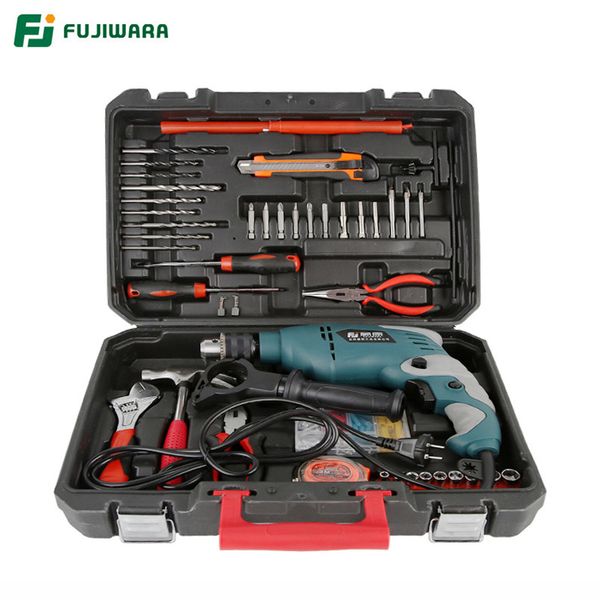 

fujwara 220v 710w impact electric drill set household hand-held electric hammer wall drilling woodworking screwdriver