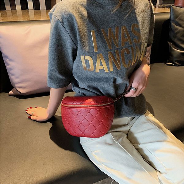 

tonny kizz waist bag red fanny pack leather fashion belt bag pu multifunctional shoulder crossbody bags large capacity nerka