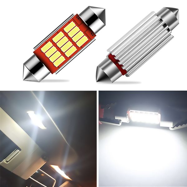 

2x c5w led canbus c10w led bulb festoon 31mm 36mm 39mm 41mm 4014smd car interior dome lamp license plate reading light white 12v