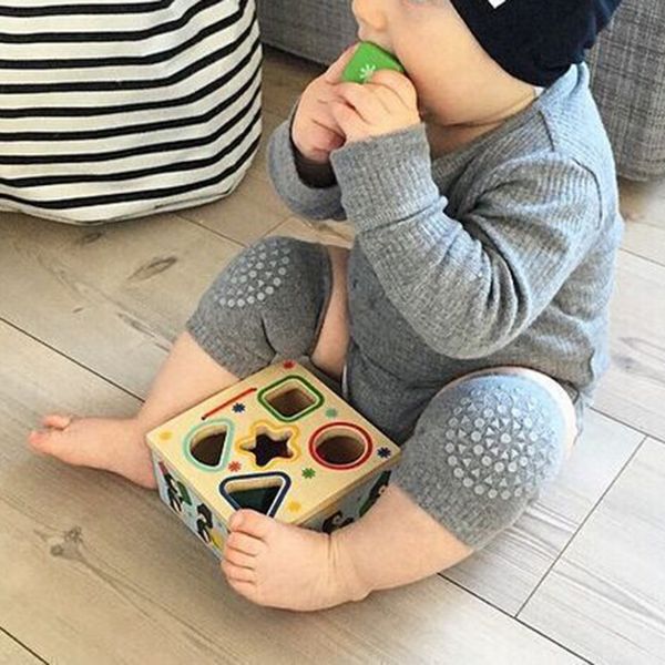 

1pairs baby knee pad kids safety crawling elbow cushion infant toddlers baby leg warmer knee support protector kneecap, Pink;yellow