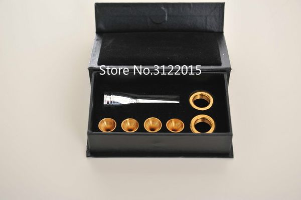 Professionale 6 PCS / Set Bocchino per tromba in Sib Superficie in argento e oro Bocchino per tromba in rame puro Taglia 2a 2b 3a 3b Spedizione gratuita