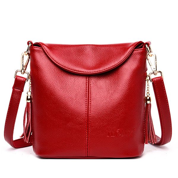 

elegant female shoulder bags ladies leather crossbody bag soft solid color with long shoulder strap sac a main femm