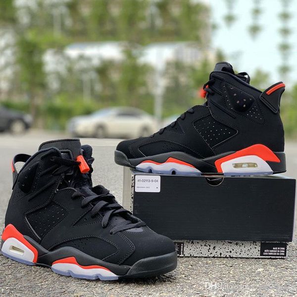 

Update Black Infrared 6s Basketball Shoes Mens Black Red Icy Blue Sole TOP Quality Designer Sports Trainer Sneakers Size 8-12