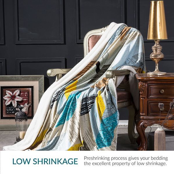 

ebeizzi double-sided crystal velvet colorful puzzle pattern large warm throw blanket stylish beautiful home blanket